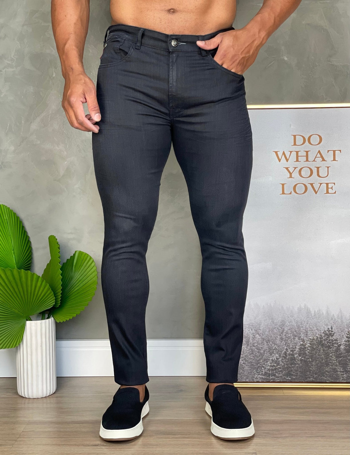 Calça Ellus Jeans Skinny Storm Elastic II Preta - Henri Store