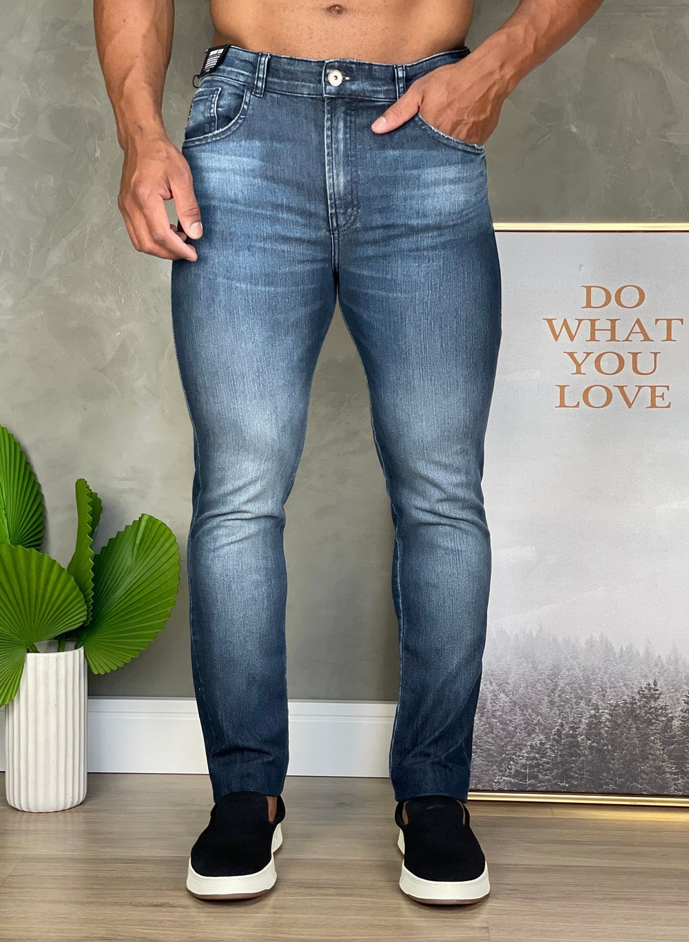Calça Ellus Overcast Elastic Blue Comfort Slim Et - Henri Store