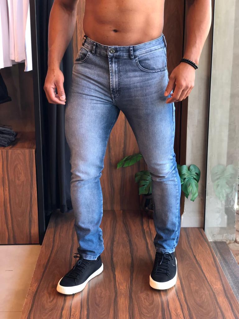 Calça Ellus Overcast Elastic Blue Comfort Slim - Henri Store