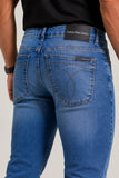Calça Jeans CK Bordado Bolso Jeans Claro- Live - Henri Store