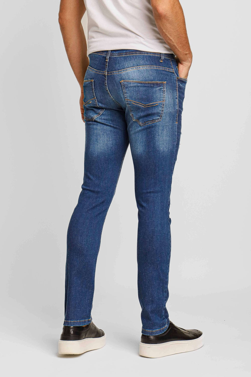 Calça Jeans Masculina Dom Henrico Slim Destroyed Médio - Henri Store