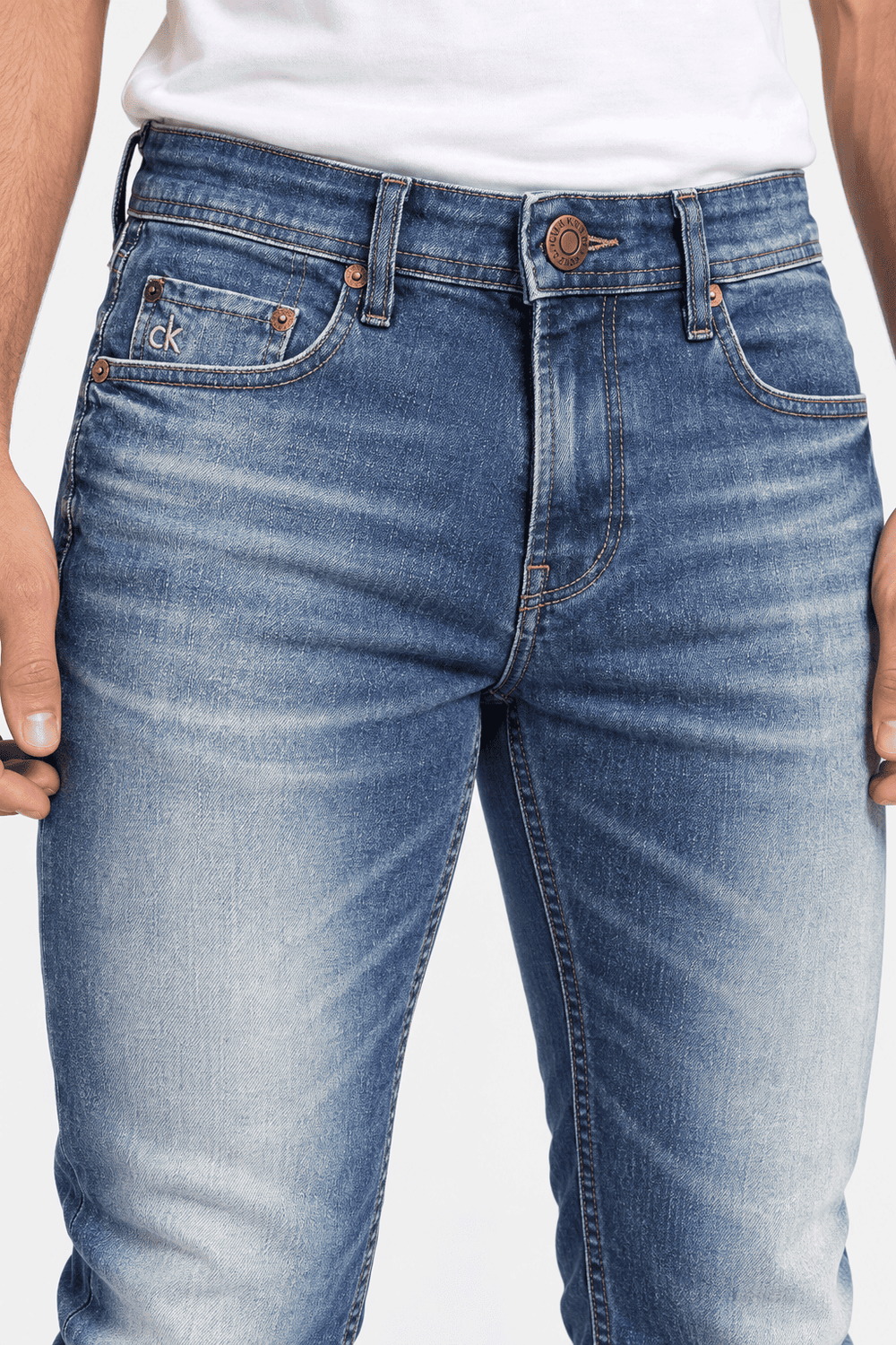Calça Jeans Médio Calvin Klein Bordado CK - Henri Store