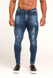 Calça Jeans White Destroyed Per Pochi Blue - Henri Store