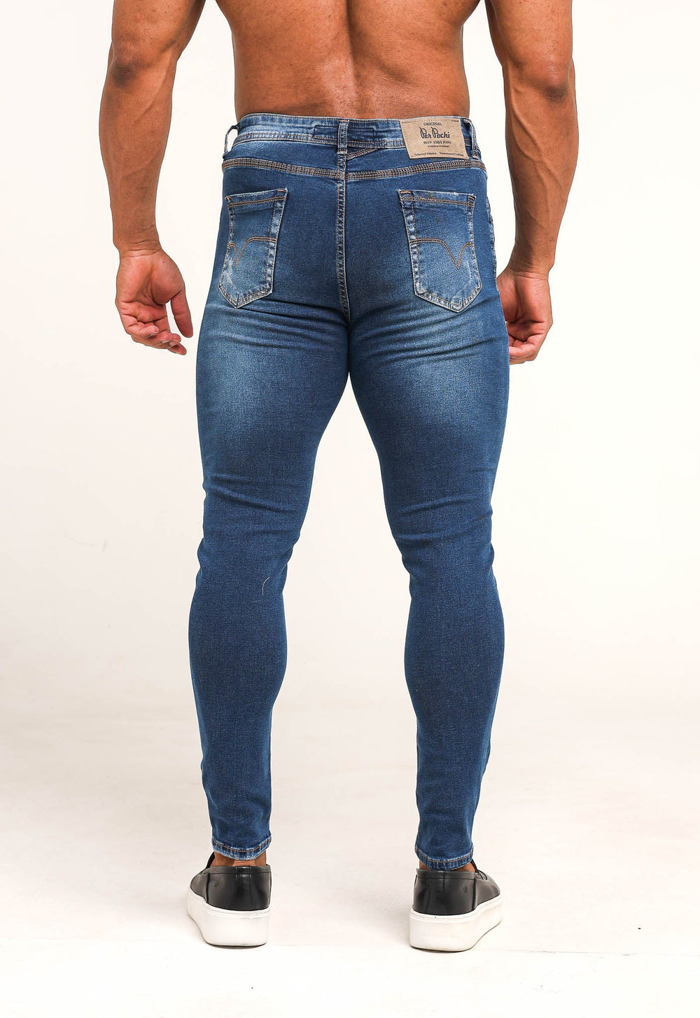 Calça Jeans White Destroyed Per Pochi Blue - Henri Store