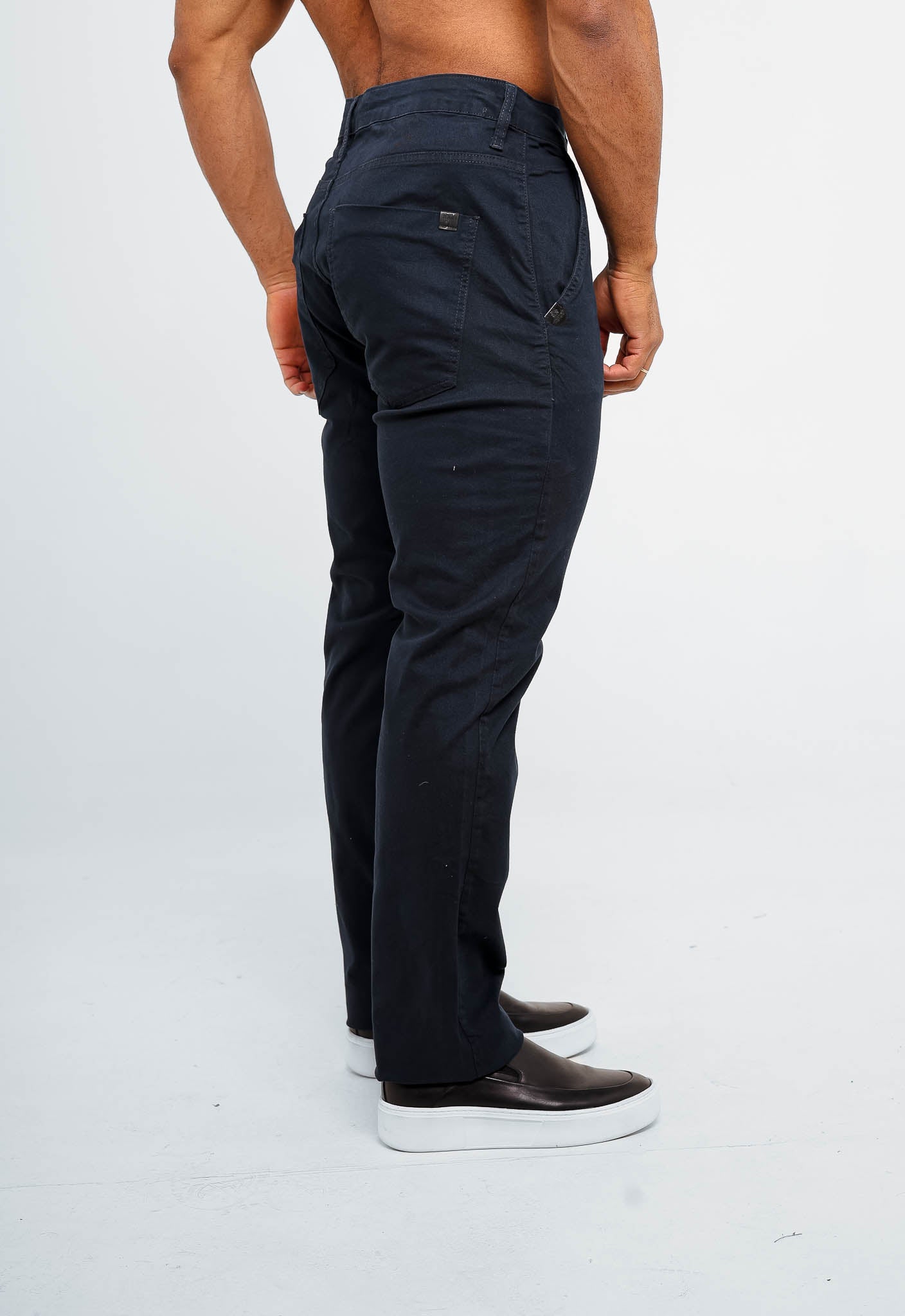 Calça John John Sarja Slim Panama Marinho - Henri Store