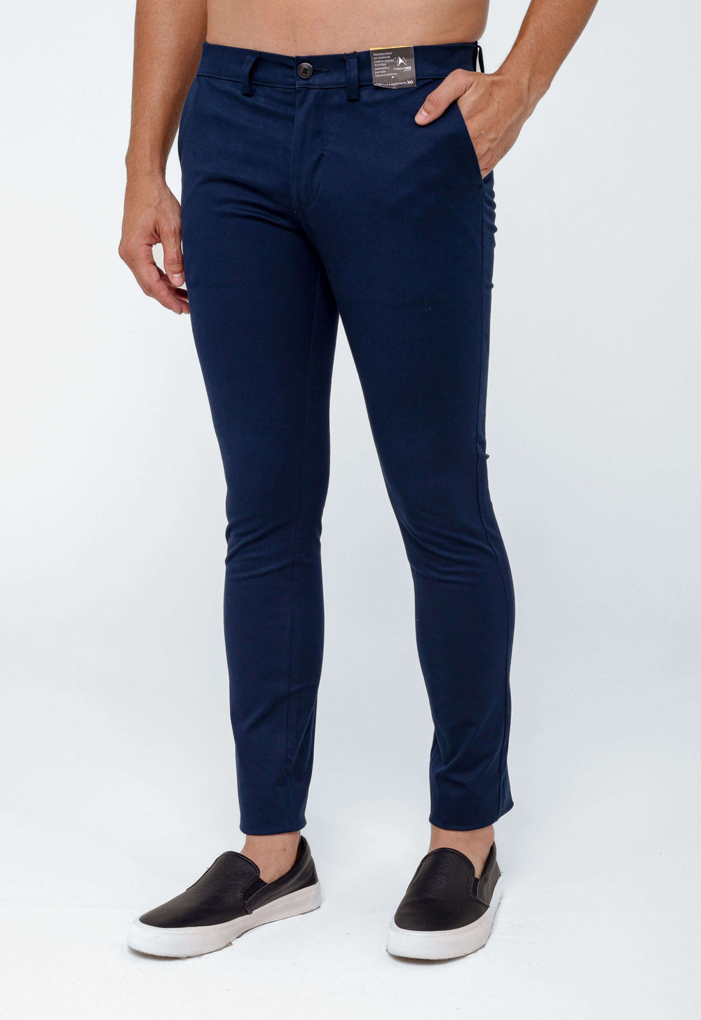 Calça Kanzo Skinny Azul Escuro Impermeável 120 - Henri Store