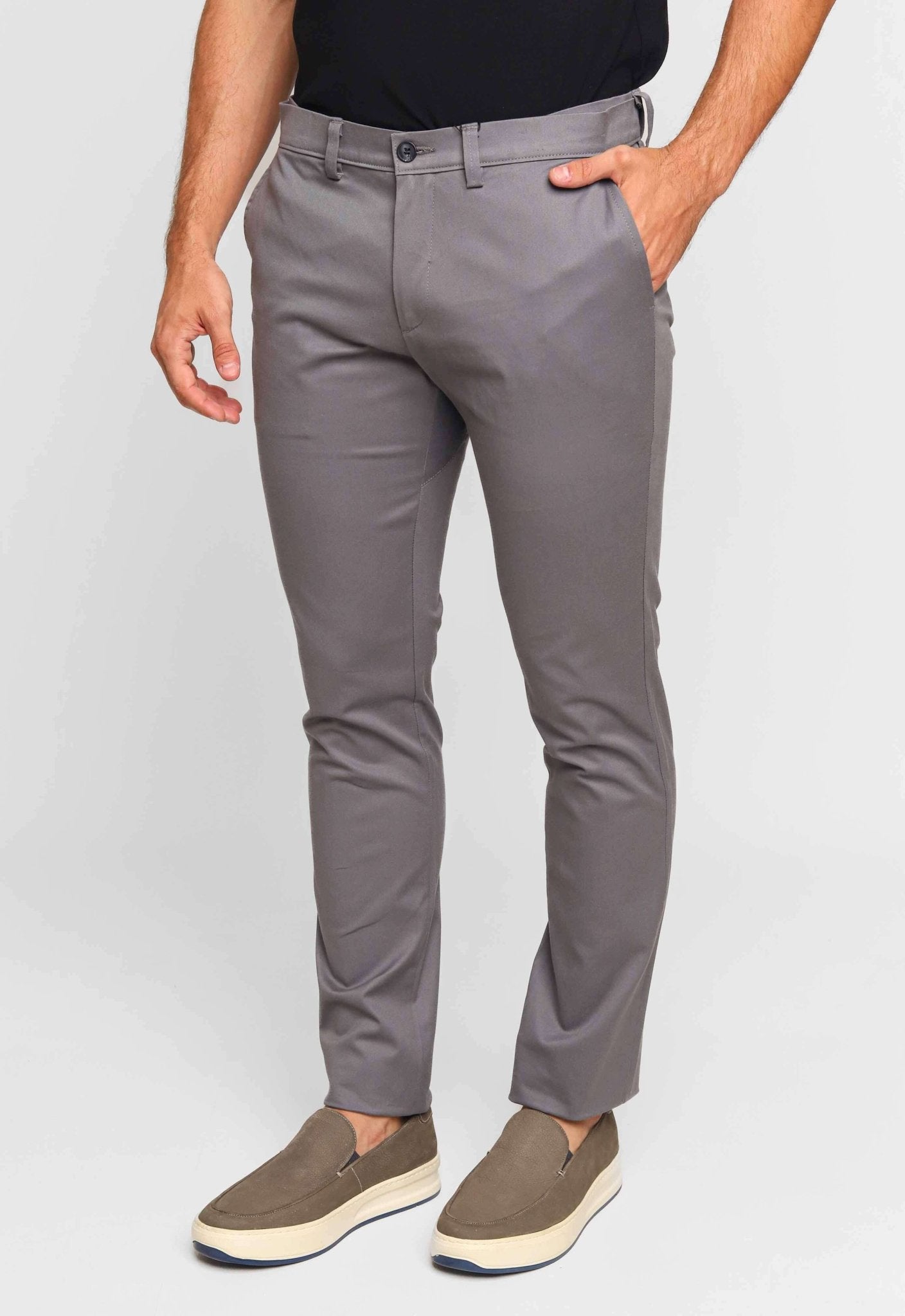 Calça Kanzo Skinny Fit Cinza Escuro 105 - Henri Store
