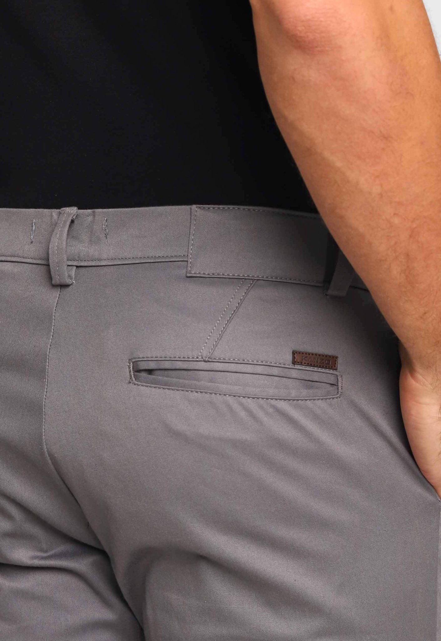 Calça Kanzo Skinny Fit Cinza Escuro 105 - Henri Store