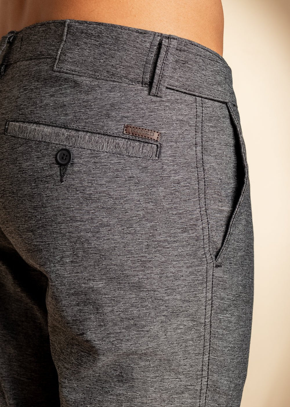 Calça Kanzo Skinny Fit Preto Mescla 906 LIVE - Henri Store