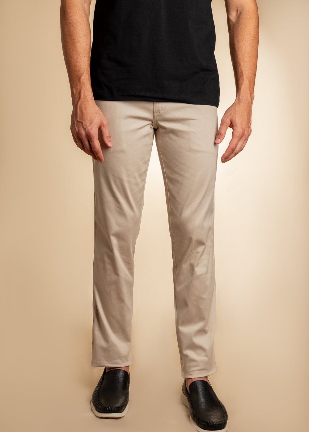 Calça Kanzo Slim Bege Bolso Faca - Henri Store
