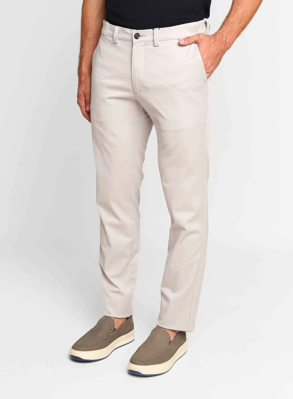 Calça Kanzo Slim Fit 101 Cinza Claro Impermeável - Henri Store