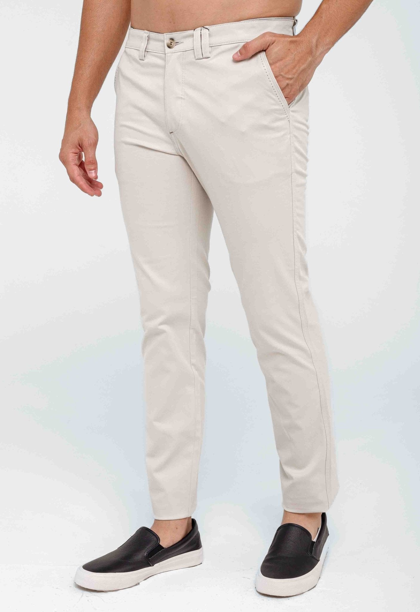 Calça Kanzo Slim Fit Bege Claro - Henri Store