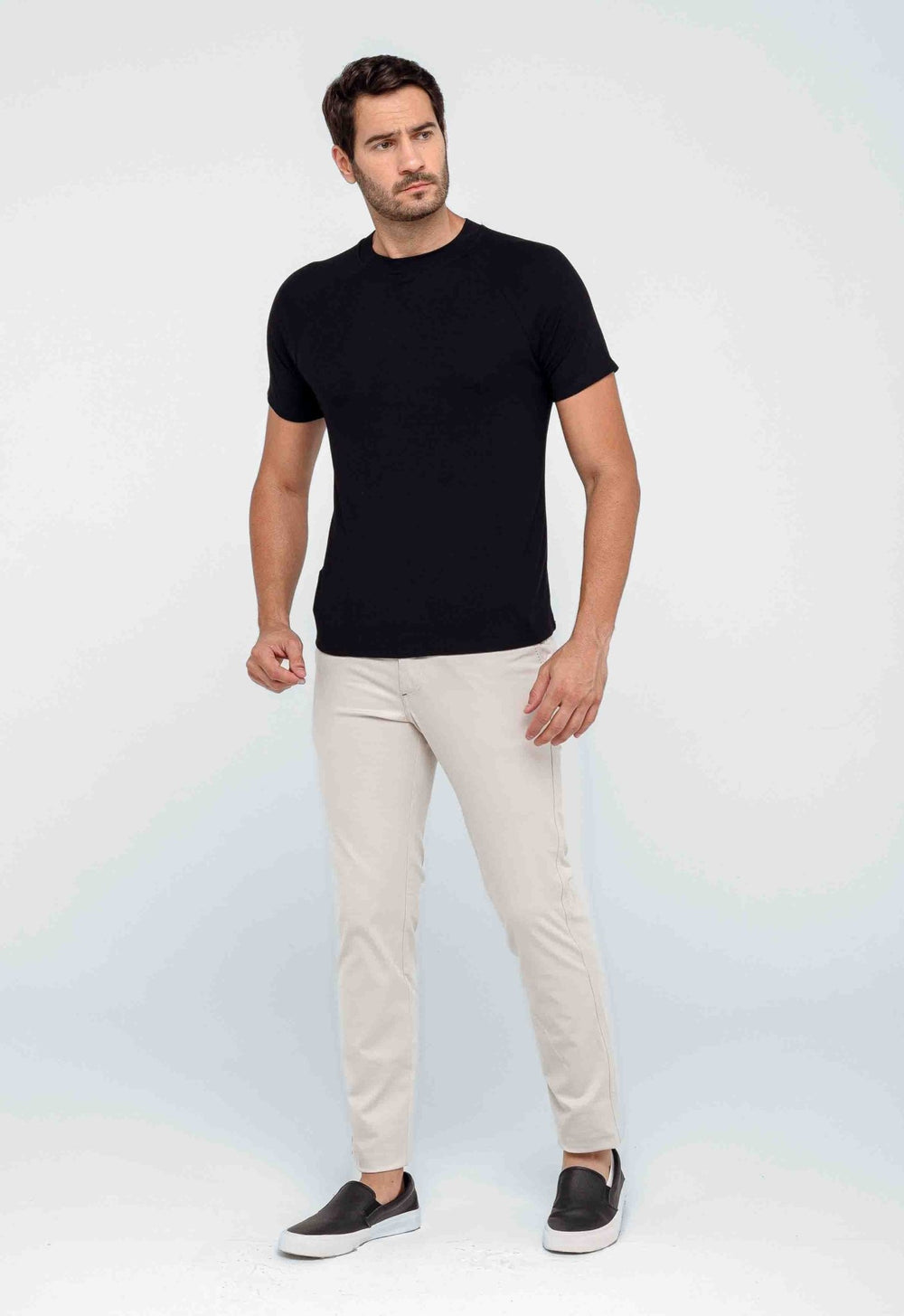 Calça Kanzo Slim Fit Bege Claro - Henri Store