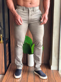 Calça Kanzo Slim Fit Cáqui Mescla - Henri Store