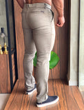 Calça Kanzo Slim Fit Cáqui Mescla - Henri Store