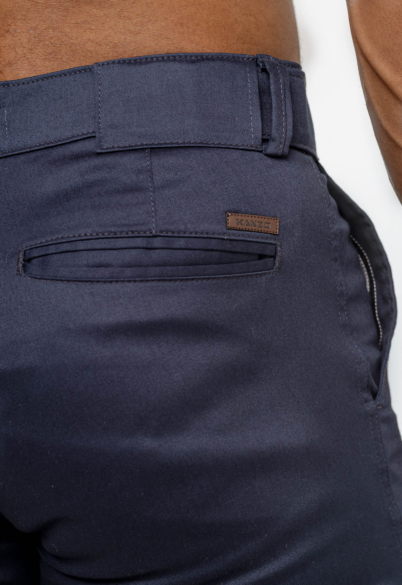 Calca Kanzo Slim Marinho Bolso Faca 23422 - Henri Store