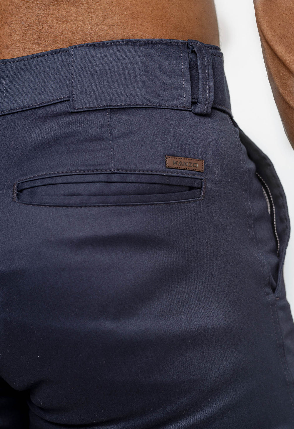 Calca Kanzo Slim Marinho Bolso Faca 23422 - Henri Store