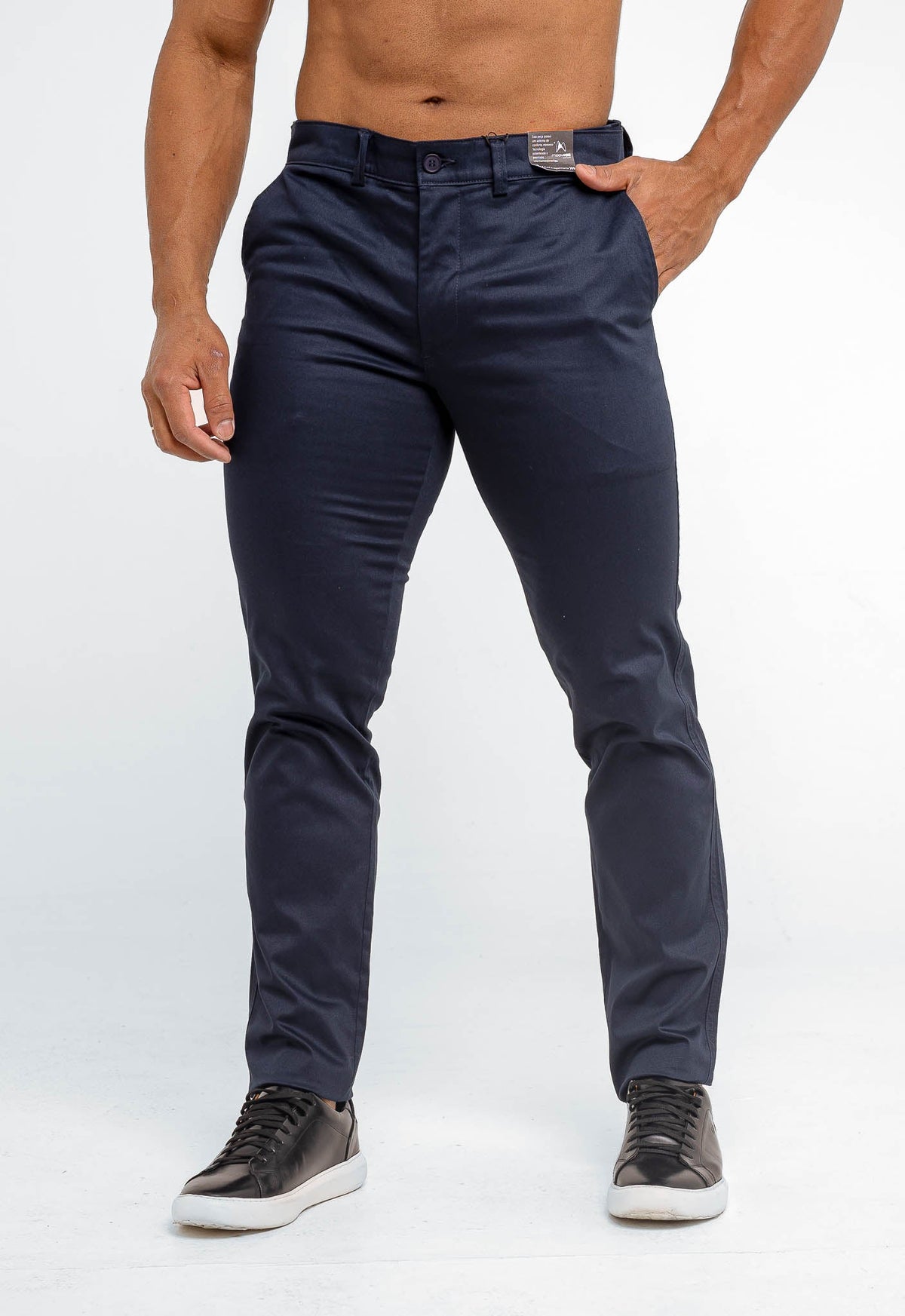 Calca Kanzo Slim Marinho Bolso Faca 23422 - Henri Store