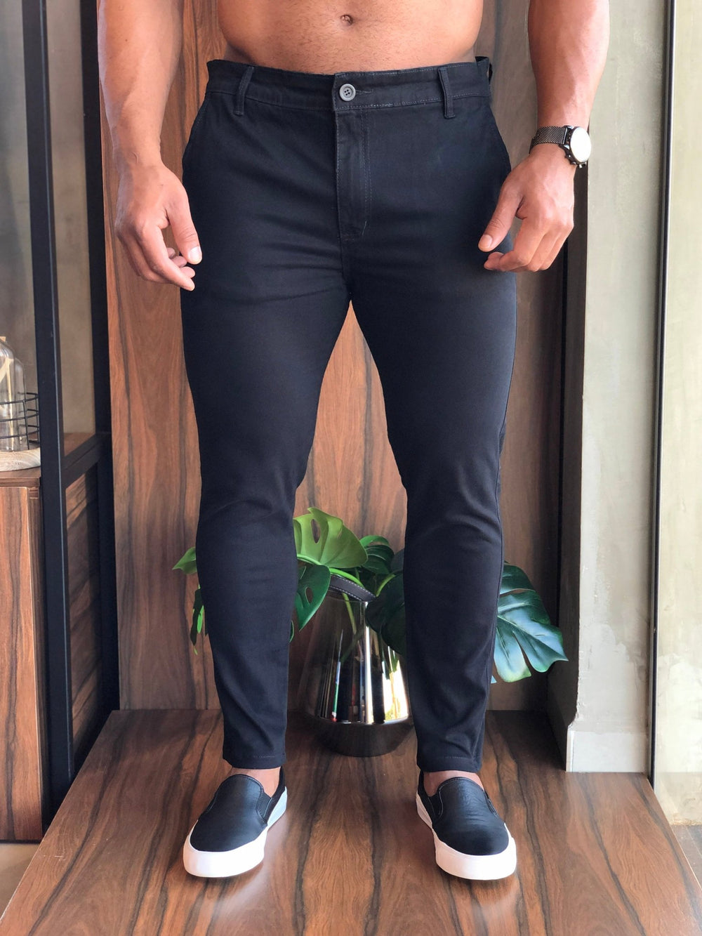 Calça Masculina Alfaiataria Skinny Fit Dom Henrico Toulon - Henri Store