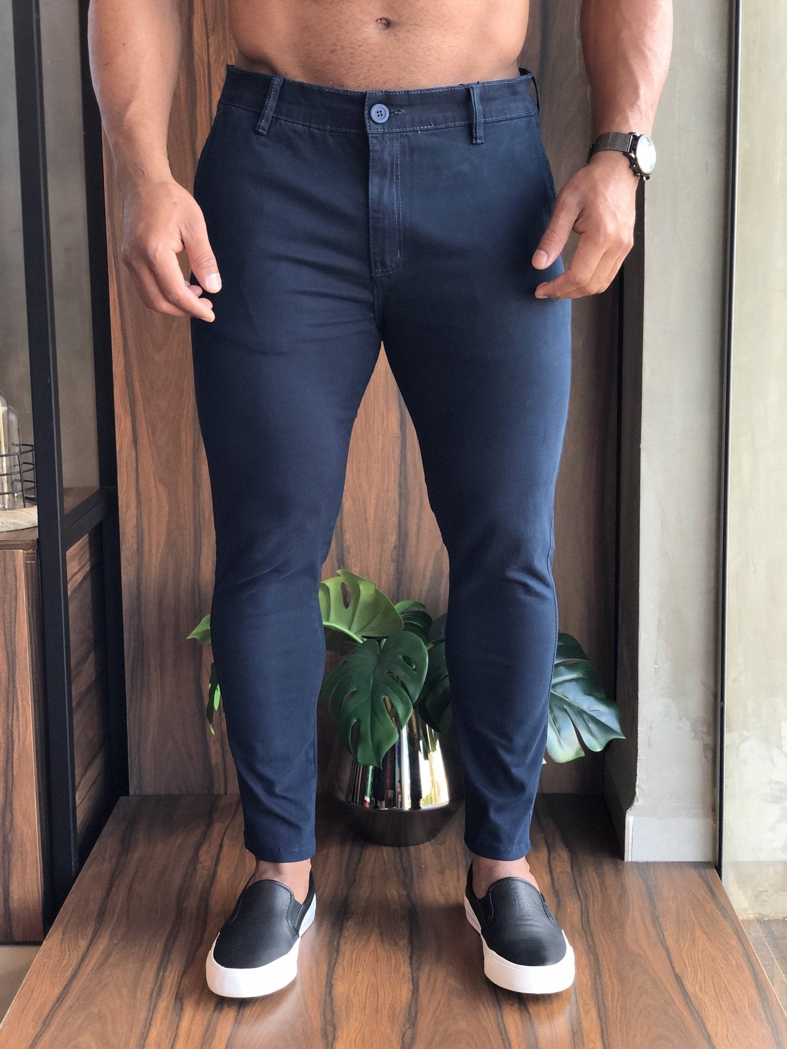 Calça Masculina Alfaiataria Skinny Fit Dom Henrico Toulon - Henri Store