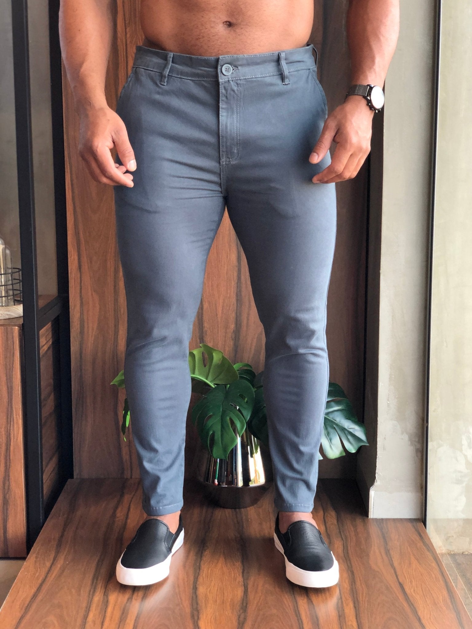 Calça Masculina Alfaiataria Skinny Fit Dom Henrico Toulon - Henri Store