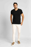 Calça Masculina Alfaiataria Skinny Fit Zip Off Off White - Henri Store