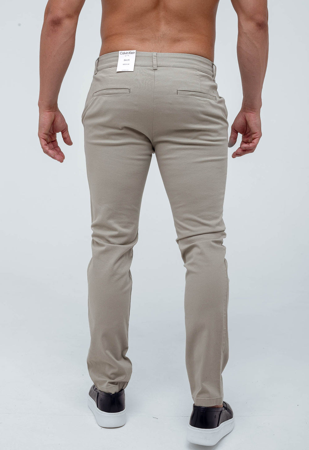 Calça Masculina Calvin Klein Chino Slim Fit Sueded Stretch - Henri Store