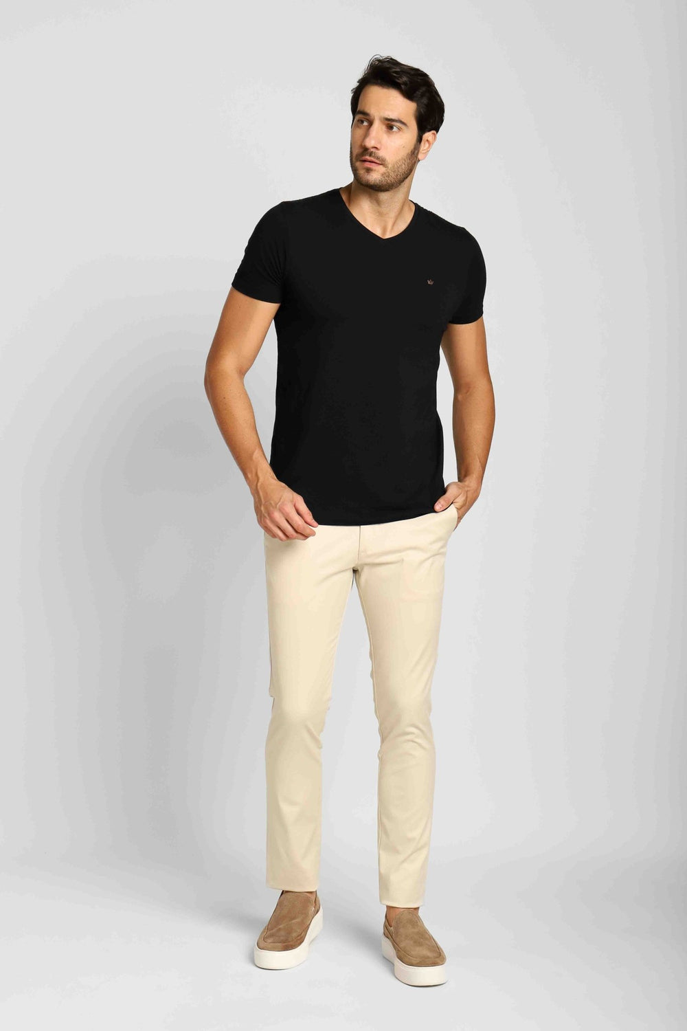 Calça Masculina Dom Henrico Alfaiataria em Sarja Super Slim - Henri Store