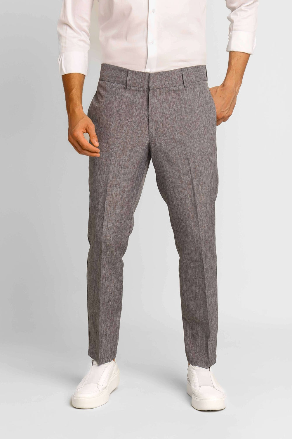 Calça Masculina Dom Henrico Alfaiataria Tallin com Botão Invisível LIVE - Henri Store