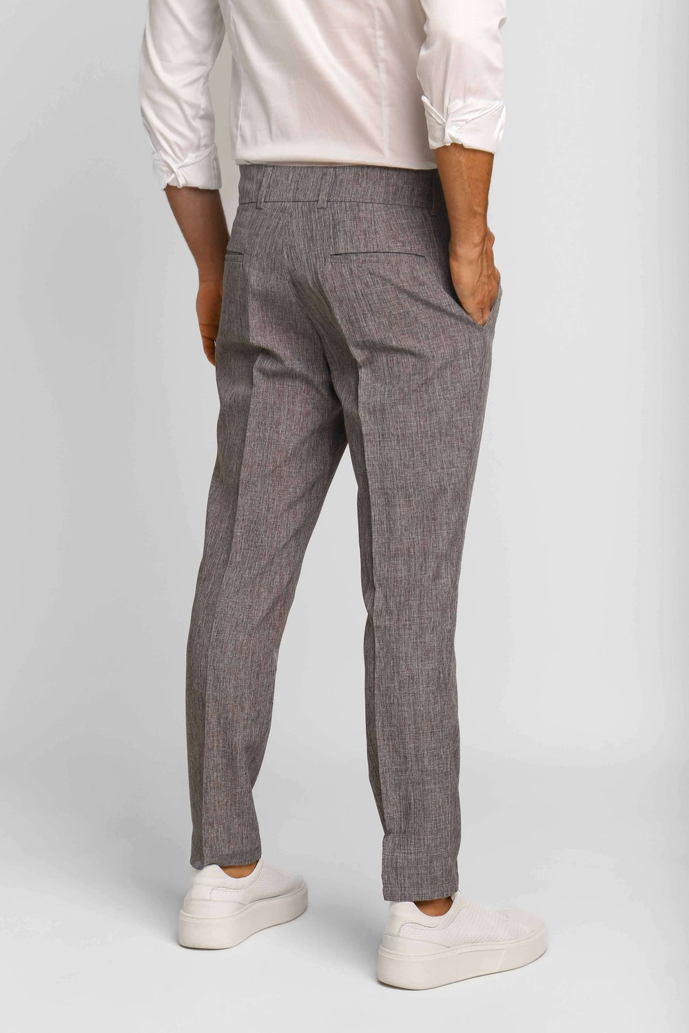 Calça Masculina Dom Henrico Alfaiataria Tallin com Botão Invisível LIVE - Henri Store