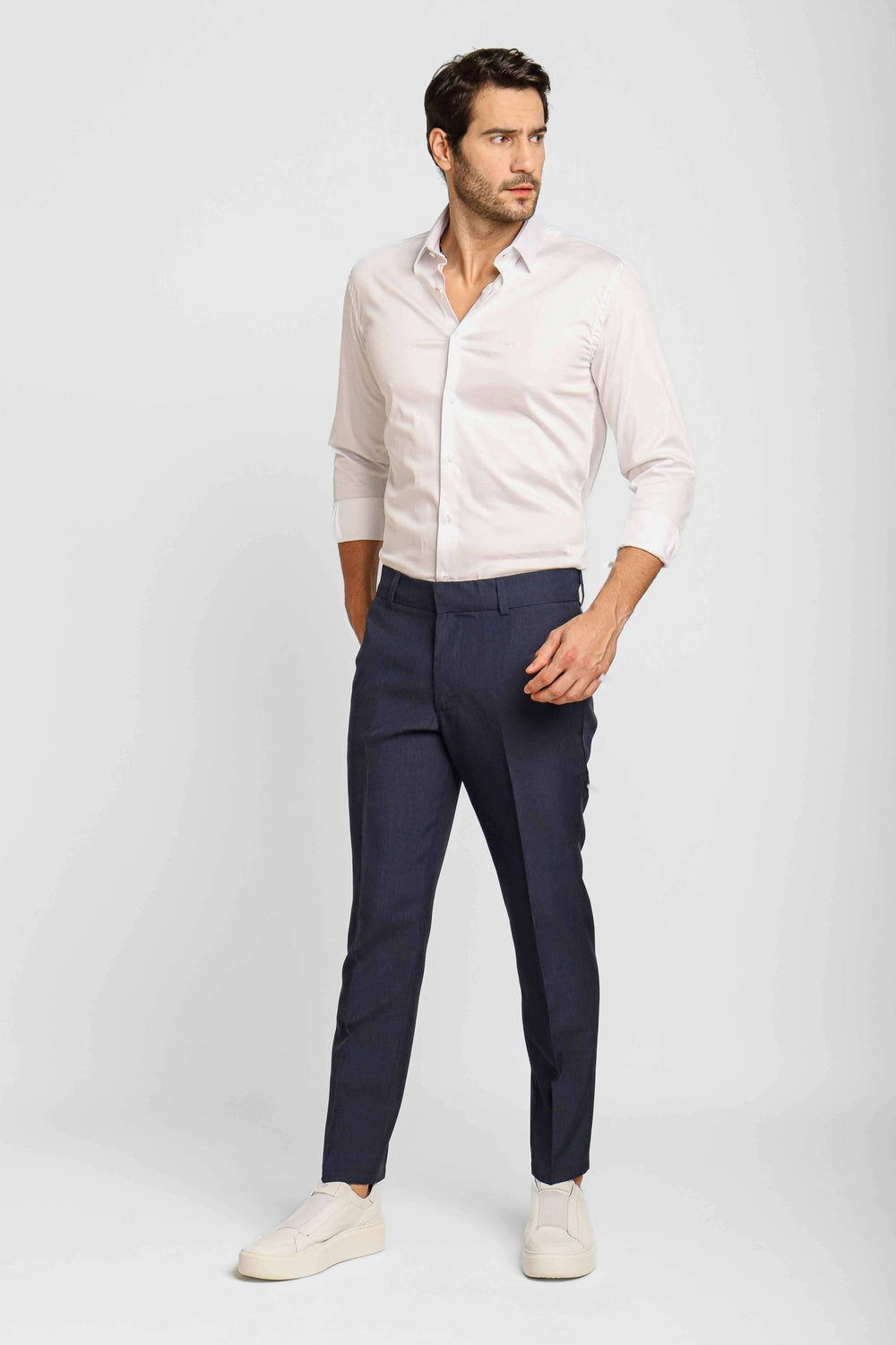 Calça Masculina Dom Henrico Alfaiataria Tallin com Botão Invisível LIVE - Henri Store