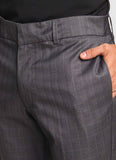 Calça Masculina Dom Henrico de Alfaiataria Xadrez Cinza Chumbo - Henri Store