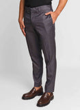 Calça Masculina Dom Henrico de Alfaiataria Xadrez Cinza Chumbo - Henri Store