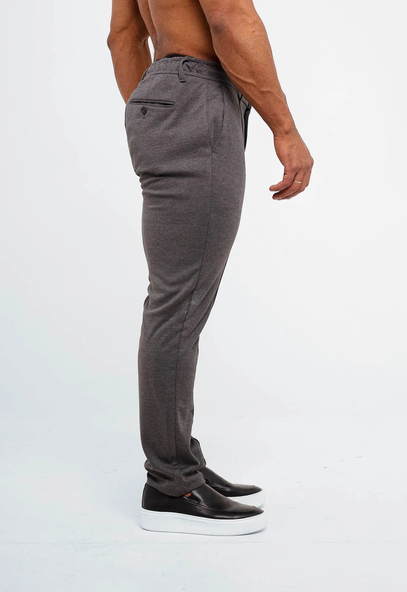 Calça Masculina Dom Henrico Lisa com Vinco Frontal - Henri Store