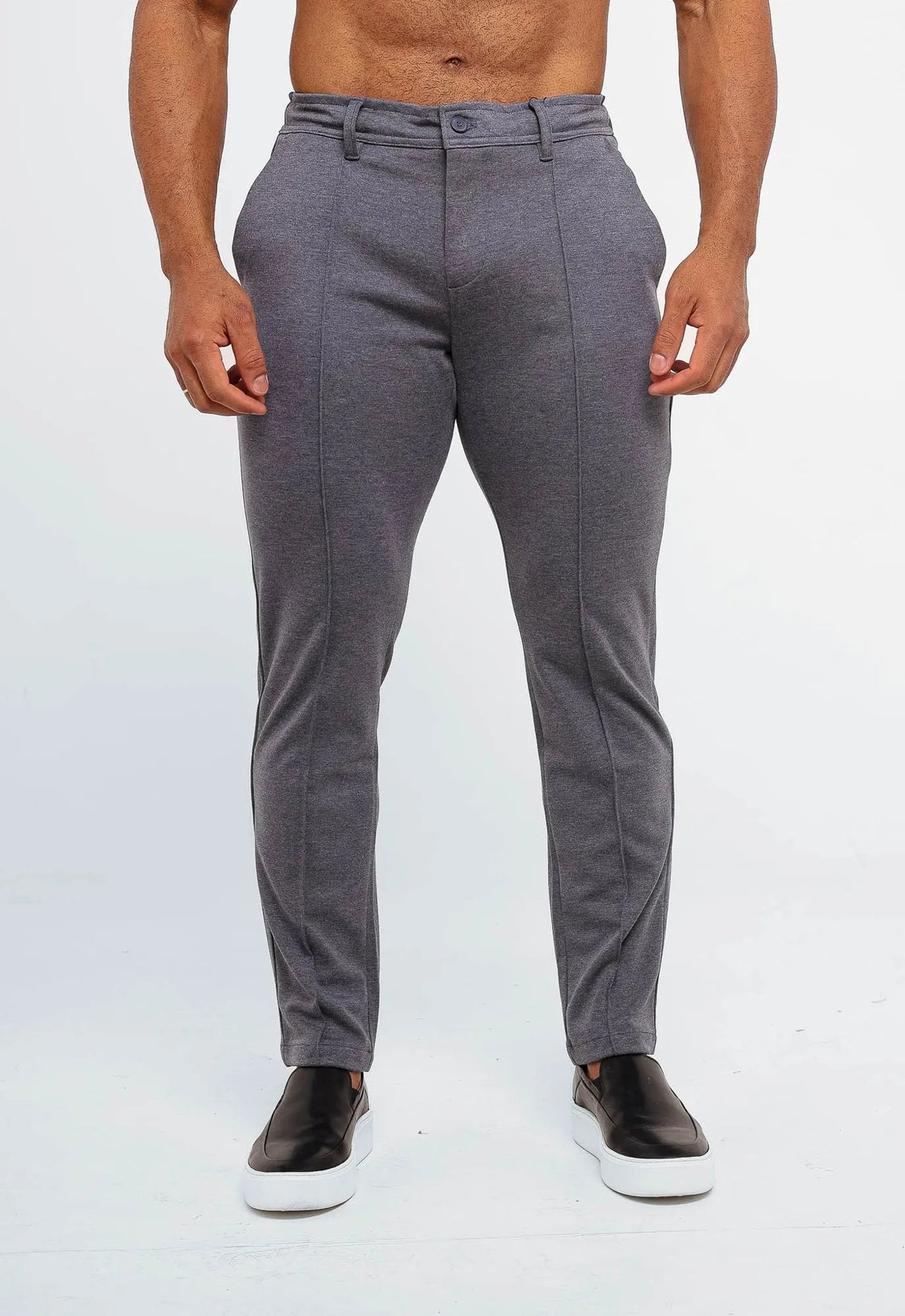 Calça Masculina Dom Henrico Lisa com Vinco Frontal - Henri Store