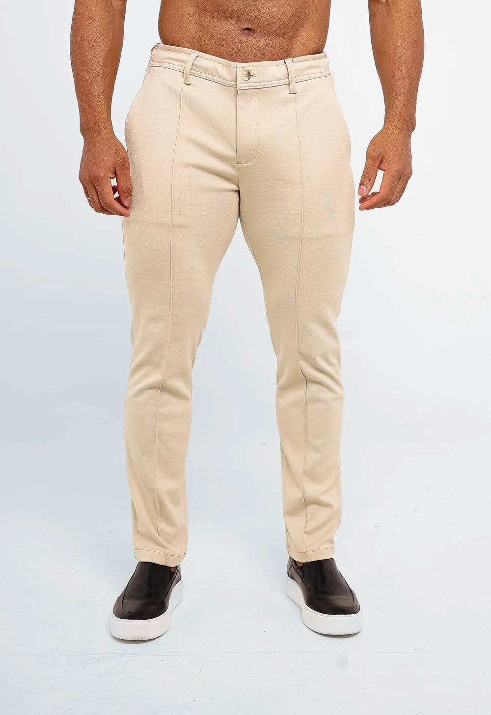 Calça Masculina Dom Henrico Lisa com Vinco Frontal - Henri Store