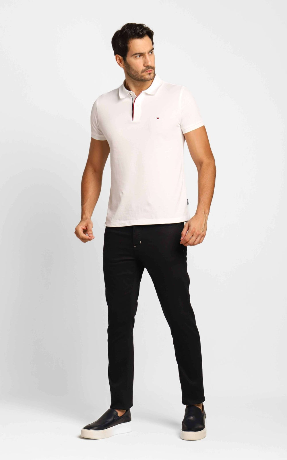 Calça Masculina Dom Henrico Sarja Casual com Elastano Preta - Henri Store
