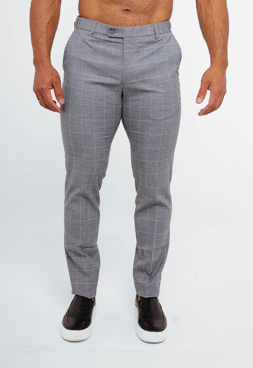 Calça Masculina Dom Henrico Slim com Ajuste Quadriculada - Henri Store