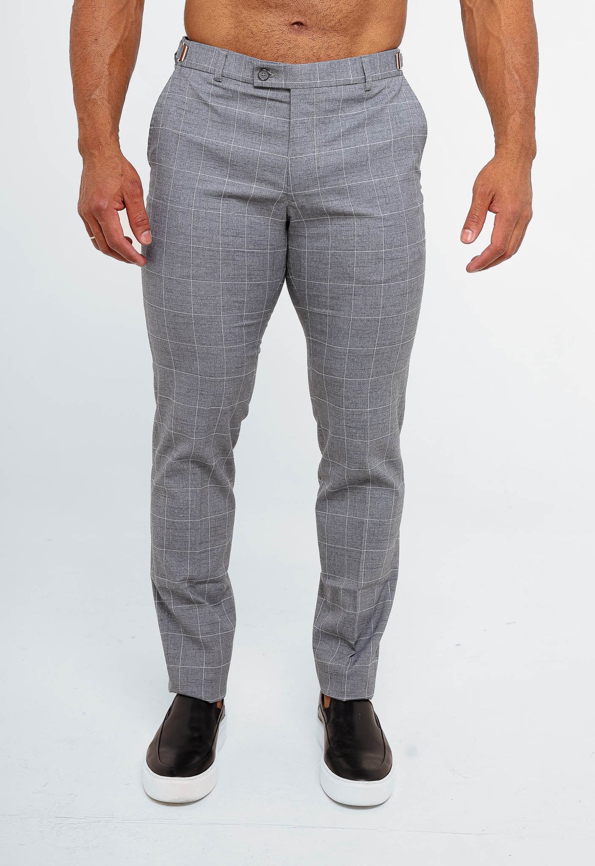 Calça Masculina Dom Henrico Slim com Ajuste Quadriculada - Henri Store