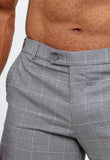 Calça Masculina Dom Henrico Slim com Ajuste Quadriculada - Henri Store
