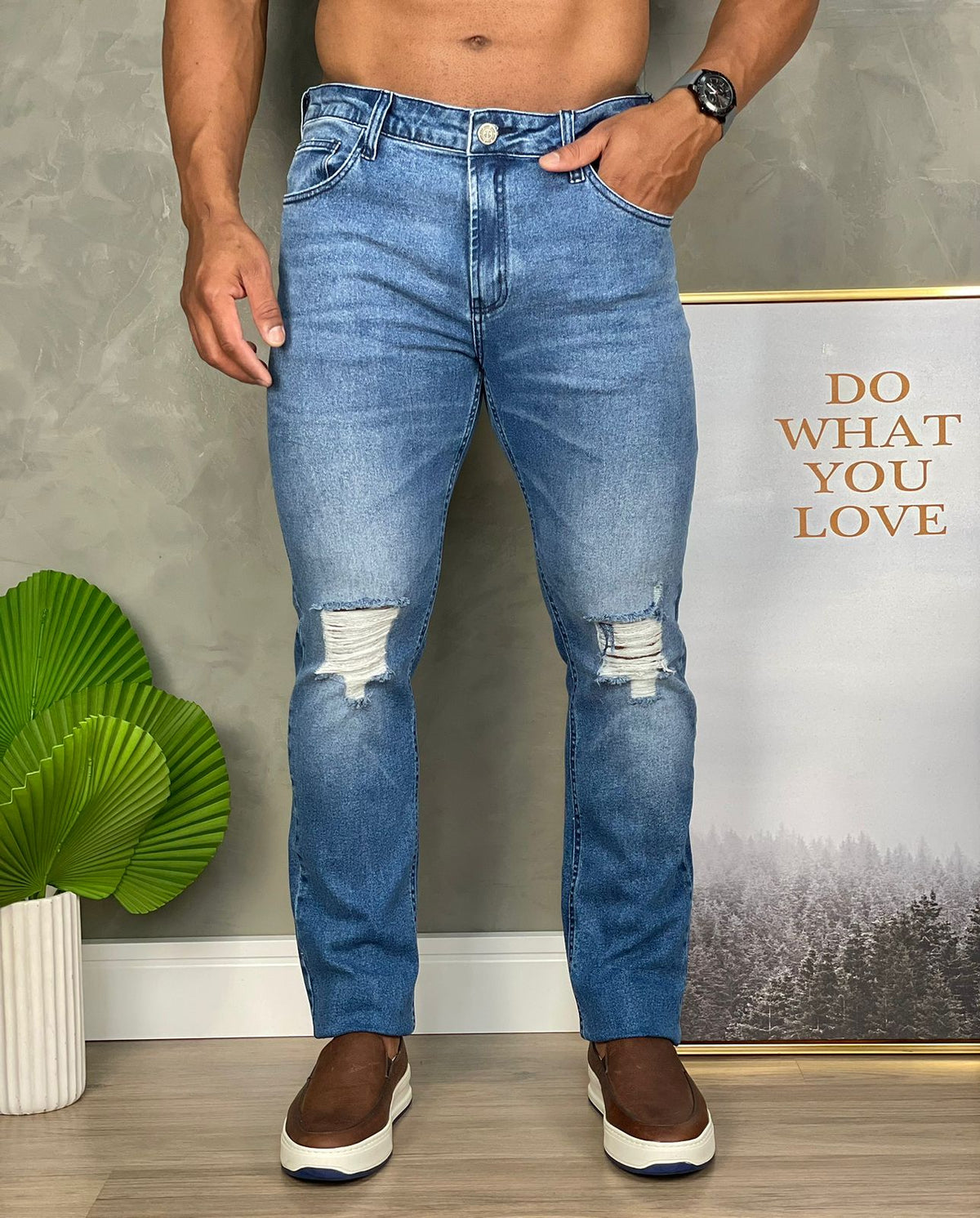 Calça Masculina Jeans Skinny Fit John John Brooks Médio - Henri Store