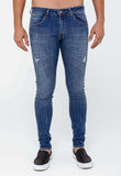 Calça Masculina Jeans Skinny Fit Zip Off Used 00345 - Henri Store