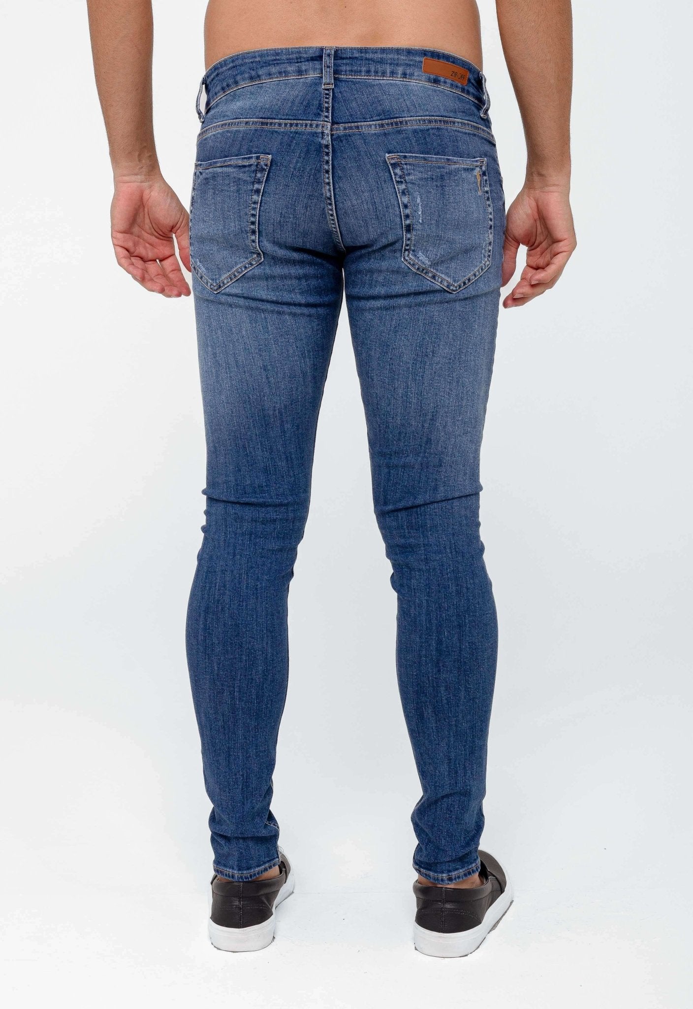 Calça Masculina Jeans Skinny Fit Zip Off Used 00345 - Henri Store
