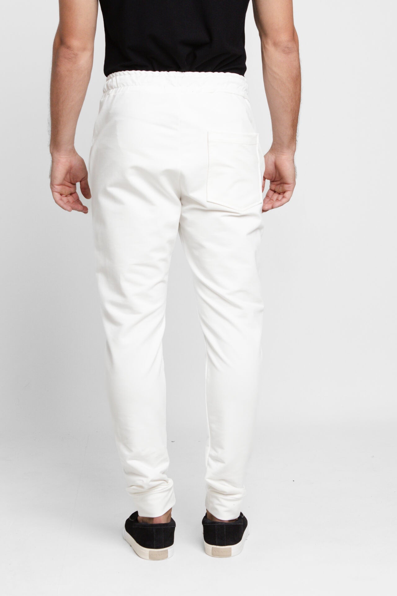 Calça Masculina Jogger Slim Fit Dom Henrico Texturizada Branca - Henri Store