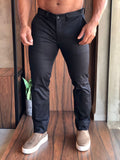 Calça Masculina Kanzo Slim Preta - Henri Store