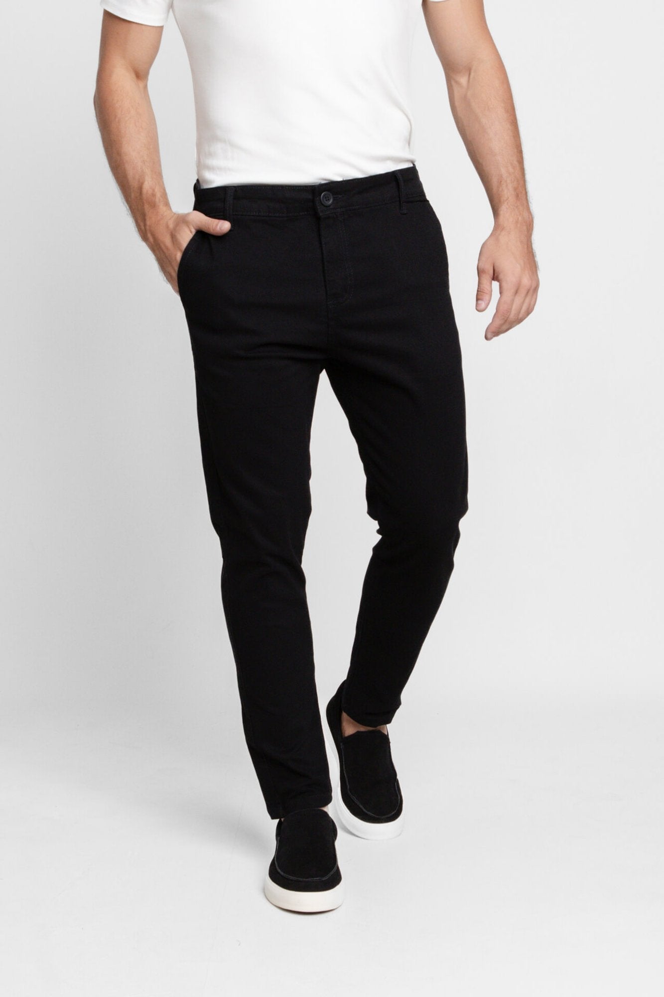 Calça Masculina Skinny Fit Dom Henrico Preta - Henri Store