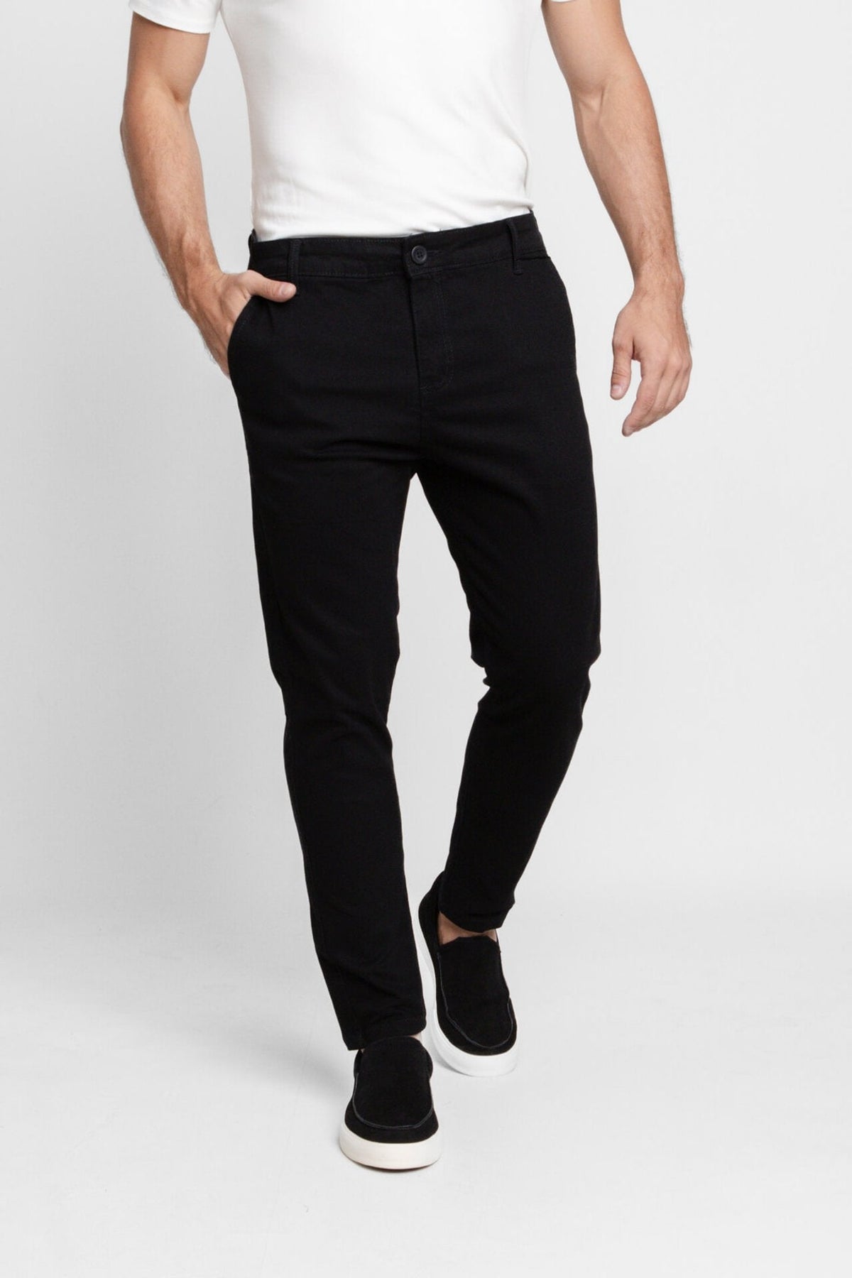 Calça Masculina Skinny Fit Dom Henrico Preta - Henri Store