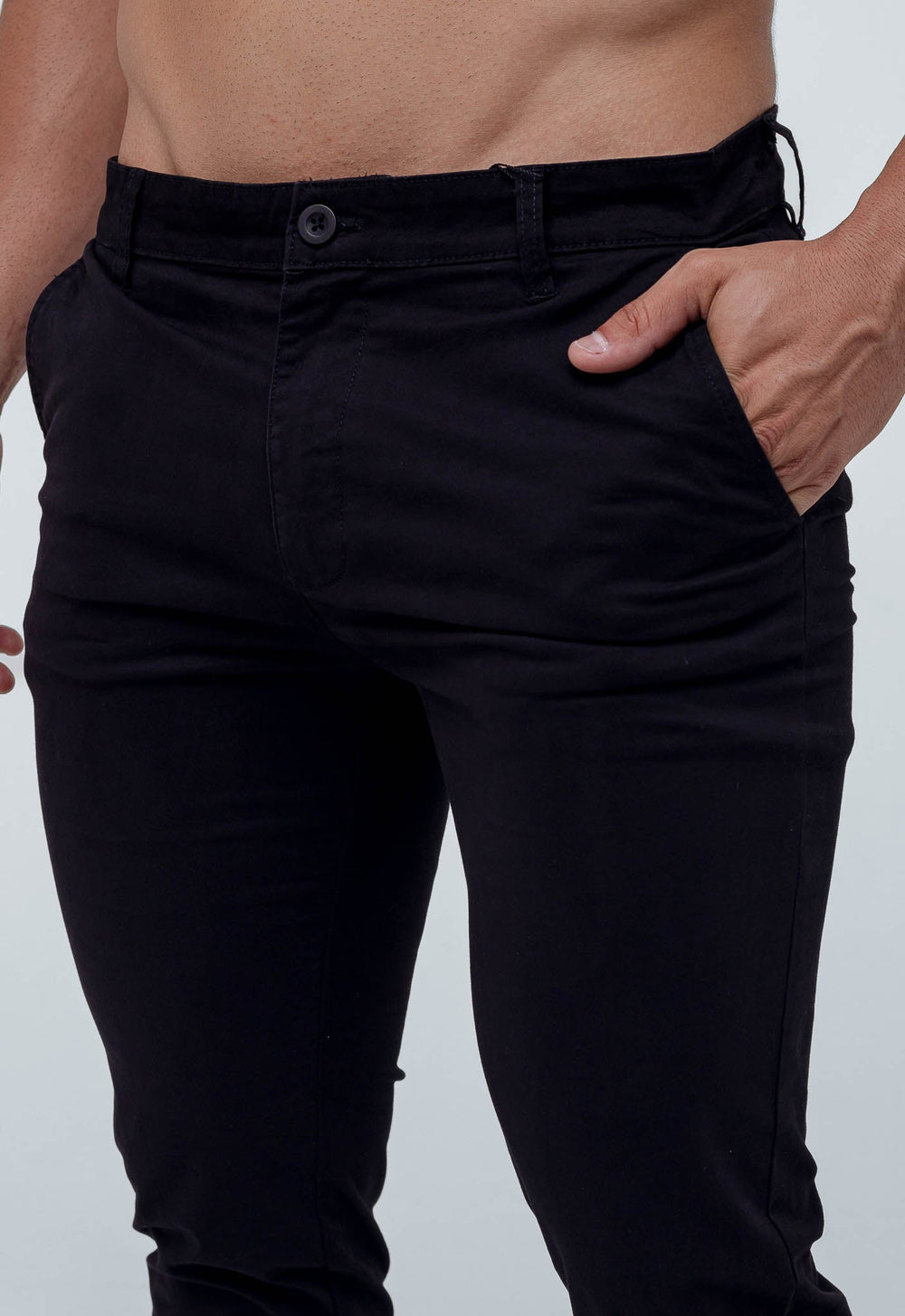 Calça Masculina Skinny Fit Scavo Sarja Bolso Faca - Henri Store