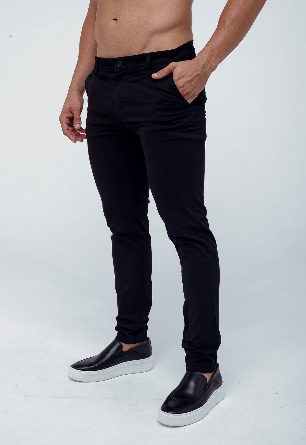 Calça Masculina Skinny Fit Scavo Sarja Bolso Faca - Henri Store