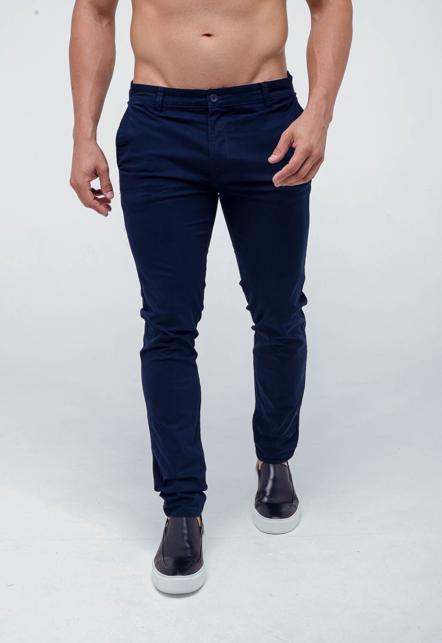 Calça Masculina Skinny Fit Scavo Sarja Bolso Faca - Henri Store